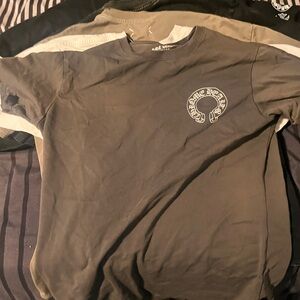 Grey chrome hearts shirt